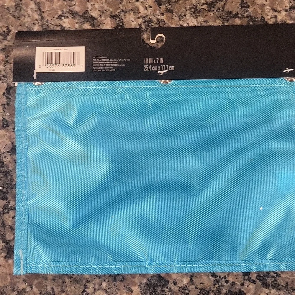 Five Star Aqua and Lime Pencil Pouchnew With Tags